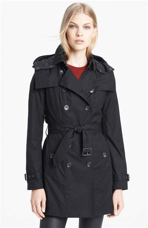 burberry brit reymoore trench coat with detachable hood liner|Burberry Reymoore Hooded Cotton Trench Coat .